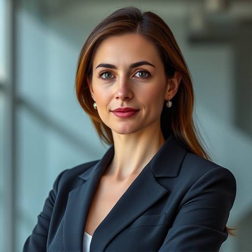 A professional headshot of a woman in a business suit.